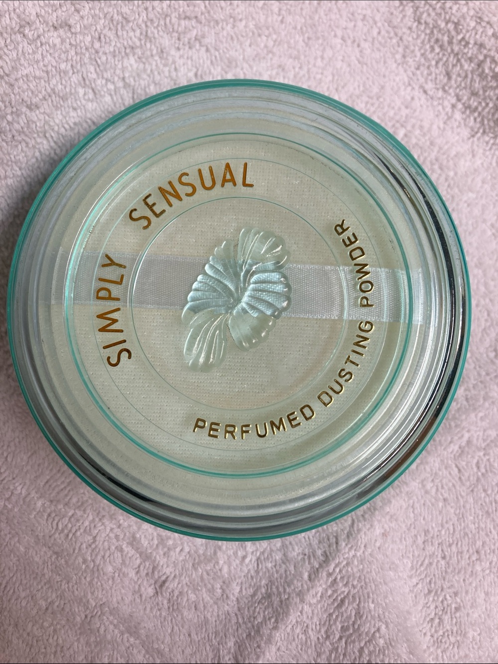 Simply sensual Perfumed Dusting Powder - Light Teal Jar